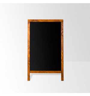 Penguen 60 cm x 100 cm Ahşap Ayaklı Menü Tahtası (Kara Tahta)